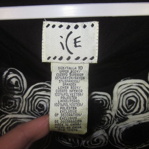 ICE Ruffle Dress Black Size 10 - Picture 6 of 8